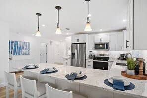 Fridge, microwave, oven, stovetop - Walk to Beach! Ocean Retreat w/ Pool & Spa (Naples)