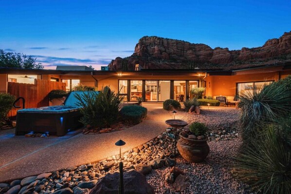 Terrace/patio - Best Red Rock & Chapel Views! Hot Tub, Heated Pool (Sedona)