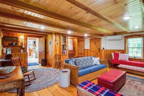 TV, fireplace - Historic Morrisdale Area Cabin w/ Deck & Fireplace (Morrisdale)