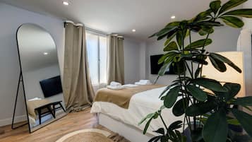 1 dormitori, planxa i posts de planxar, wifi gratuïta i roba de llit