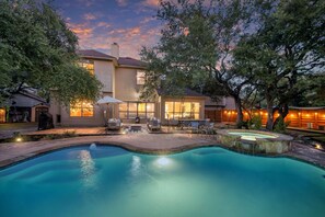 Outdoor pool, a heated pool - Heated Pool, Hot Tub, Gym, Fenced Outdoor Hangout, Blackstone and Traeger Grills (San Antonio)