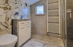 Shower, hair dryer