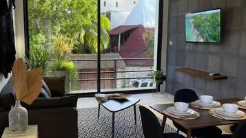 Loft, 1 King Bed with Sofa bed, Pool View | View from room