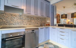 Fridge, oven, stovetop, dishwasher