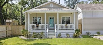 Only TWO MILES to the beach! Custom bungalow. Fenced-in yard!