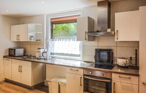 Kühlschrank, Mikrowelle, Herdplatte, Geschirrspüler