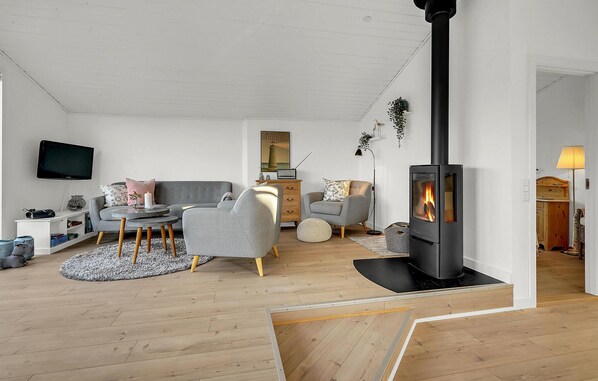 TV, fireplace - Awesome home in Haderslev with kitchen (Haderslev)