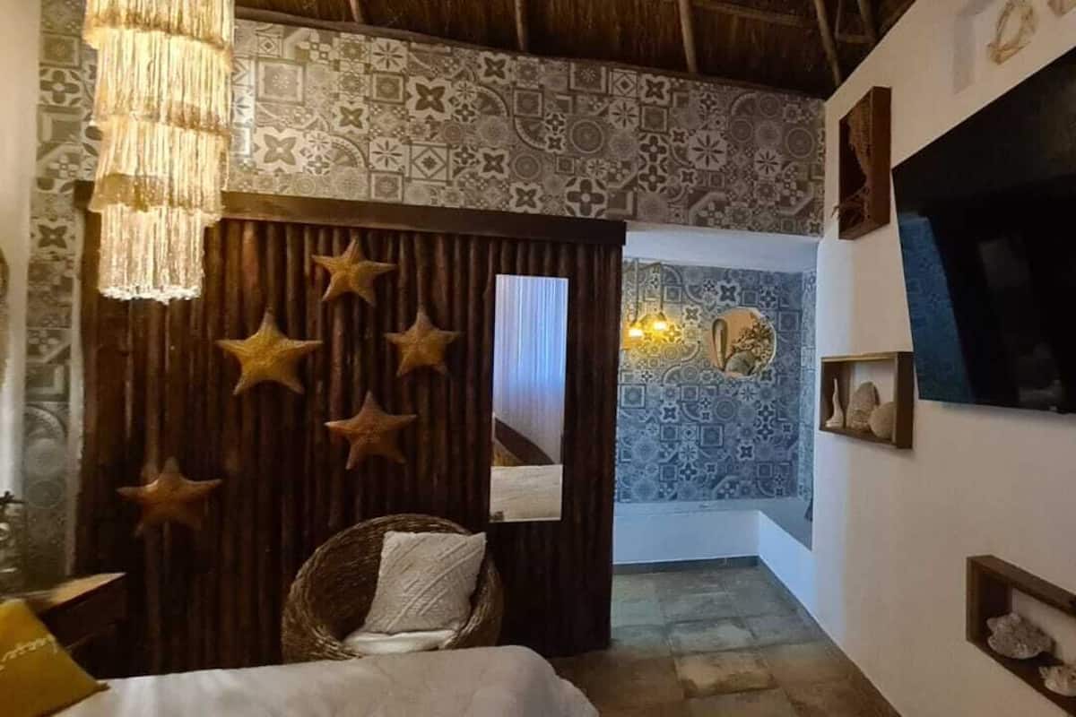 1 habitación y ropa de cama