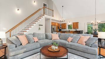 Smart TV, fireplace, video games