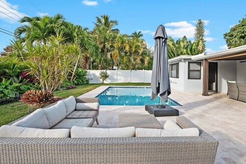 Luxury Stay Near Beach at Bliss Manor | Pool | Expansive Fenced Yard | Prime Location Dog OK