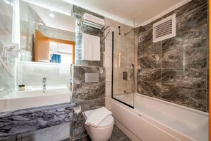 Superior Double Room | Bathroom | Shower, hair dryer, slippers, towels - Diamond luxury Hotel (Antalya)
