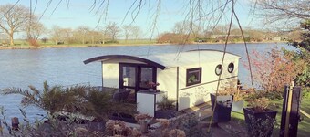 Houseboat in Lathumse Plas with Harbor Views