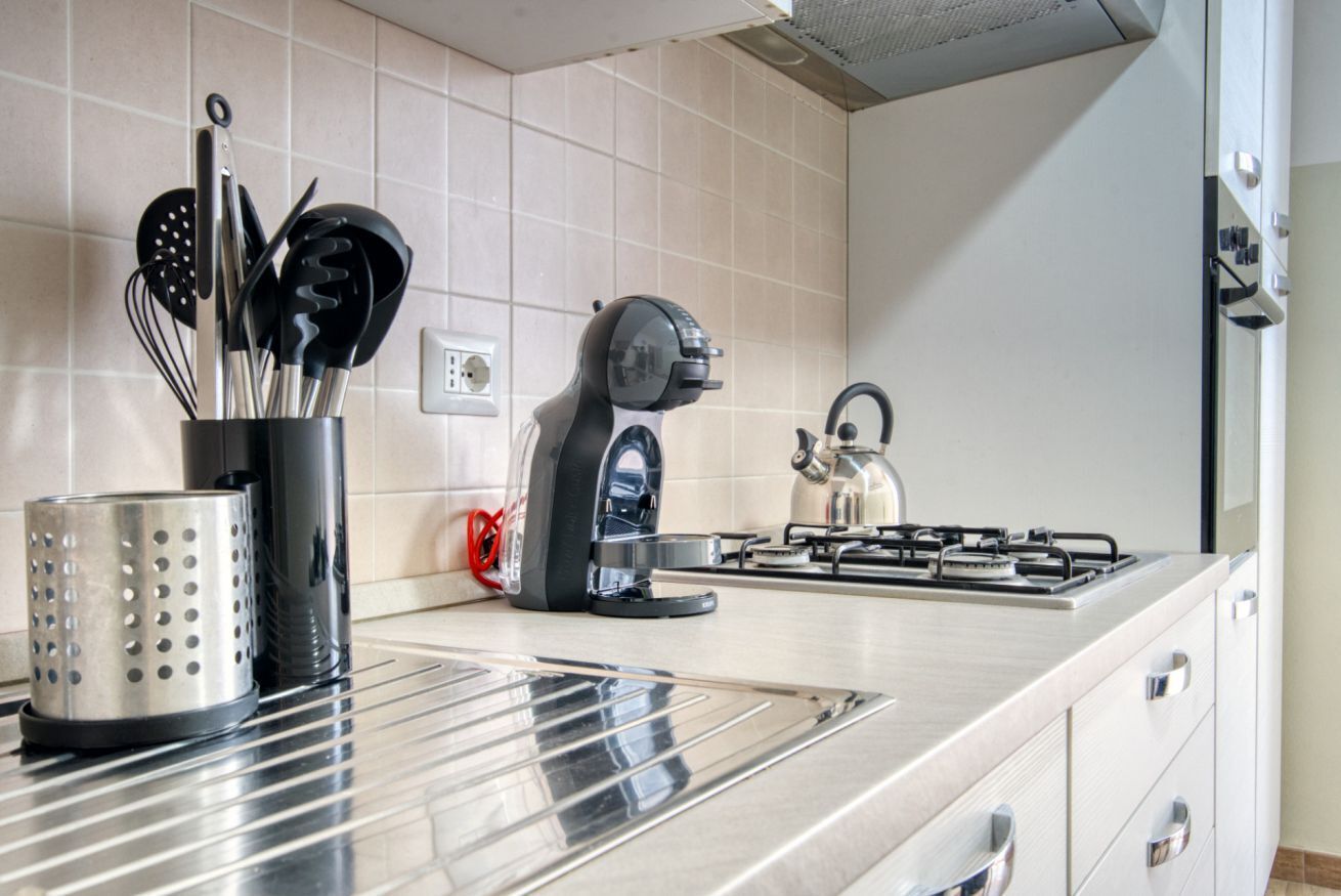 Fridge, microwave, dishwasher, toaster