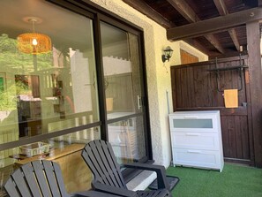 Terrace/patio - Renovated studio for 4, balcony with mountain view (Pra-Loup)