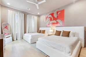 5 bedrooms, iron/ironing board, travel cot, WiFi