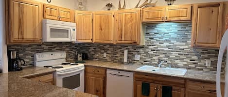 Stovetop, dishwasher, toaster, high chair