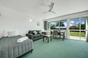 Individually furnished, laptop workspace, blackout drapes