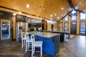 Fridge, microwave, oven, stovetop - New Listing · Tucker`d Out · Foosball, Hot Tub, & Prime Location! (Broken Bow)