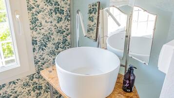 Shower, hair dryer, bathrobes, bidet