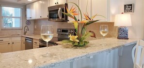 Fridge, microwave, oven, stovetop - Ocean`s Edge at White Surf- Pool open! (Daytona Beach)