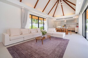 Living room -  Anchan Villas Phuket - Private 4 Bedroom Signature Pool Villa by Escape Villas (Choeng Thale)