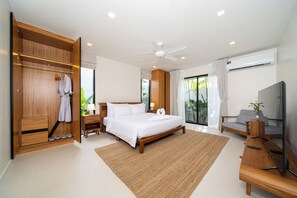 奢华别墅 | 客房内保险箱、熨斗/熨衣板、免费 WiFi、床单