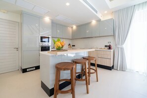 Luxury Villa | Private kitchen | Full-sized fridge, microwave, oven, stovetop -  Anchan Villas Phuket - Private 4 Bedroom Signature Pool Villa by Escape Villas (Choeng Thale)