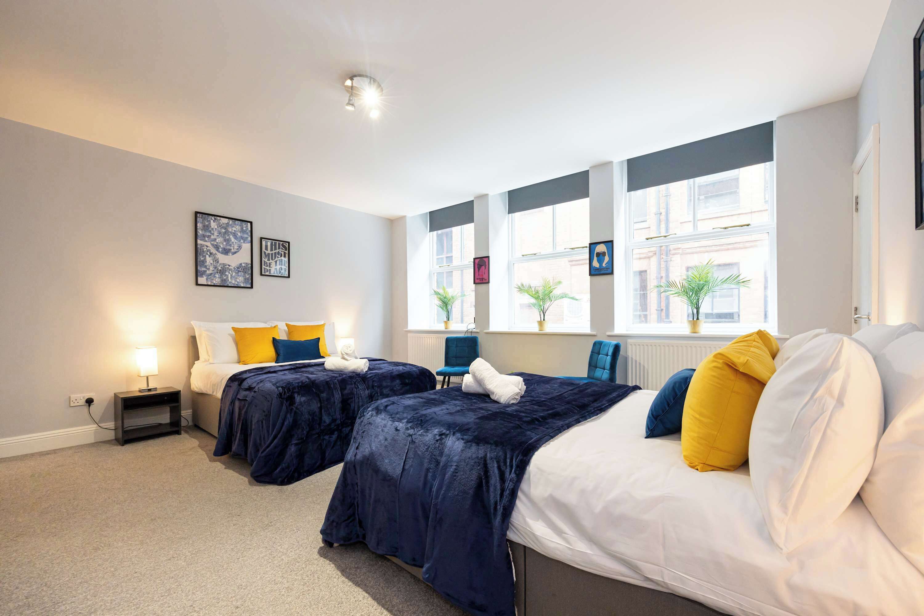 3 bedrooms, desk, iron/ironing board, travel cot