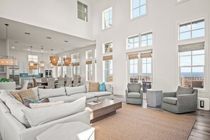 Smart TV, fireplace, DVD player, books