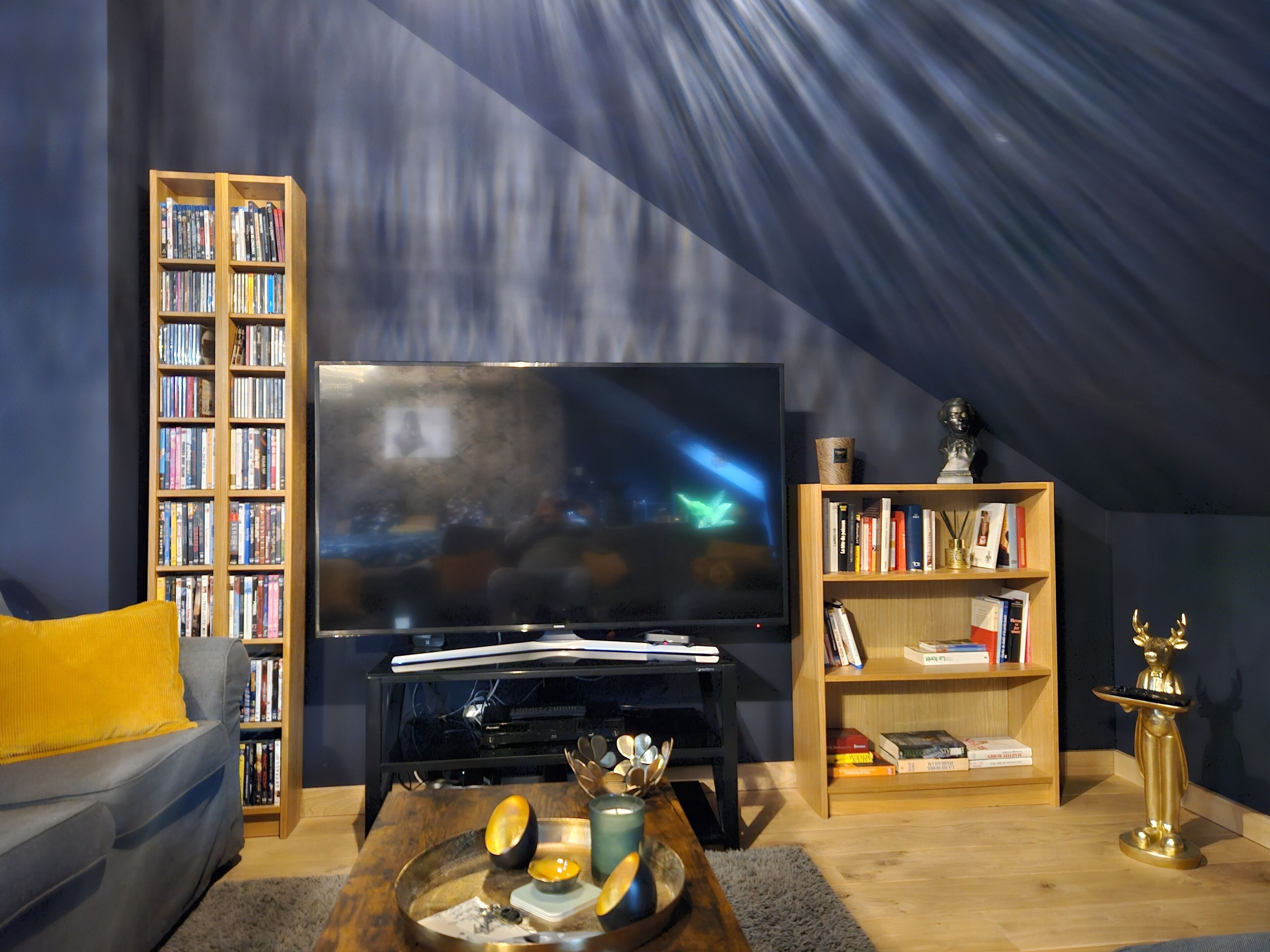 TV connectée, lecteur de DVD, livres, médiathèque