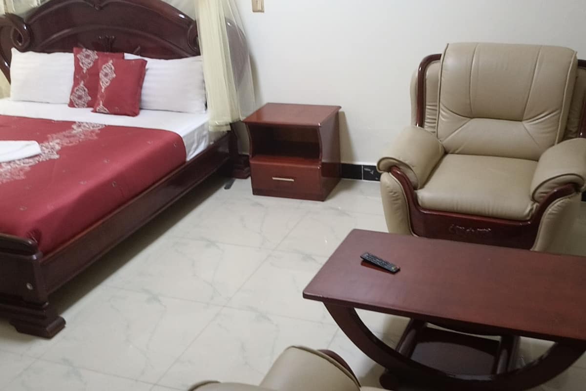 1 habitación y ropa de cama de alta calidad