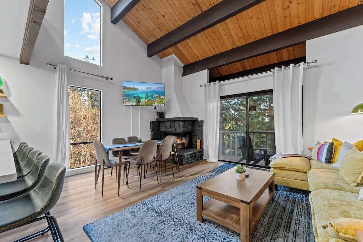 TV, fireplace, DVD player, ping pong