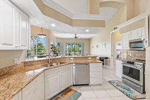 Fridge, microwave, oven, stovetop - Mile From Beach Access, Spacious and Redone, Heated Pool! (Marco Island)