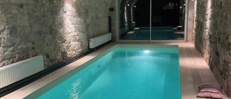 Indoor pool, a heated pool
