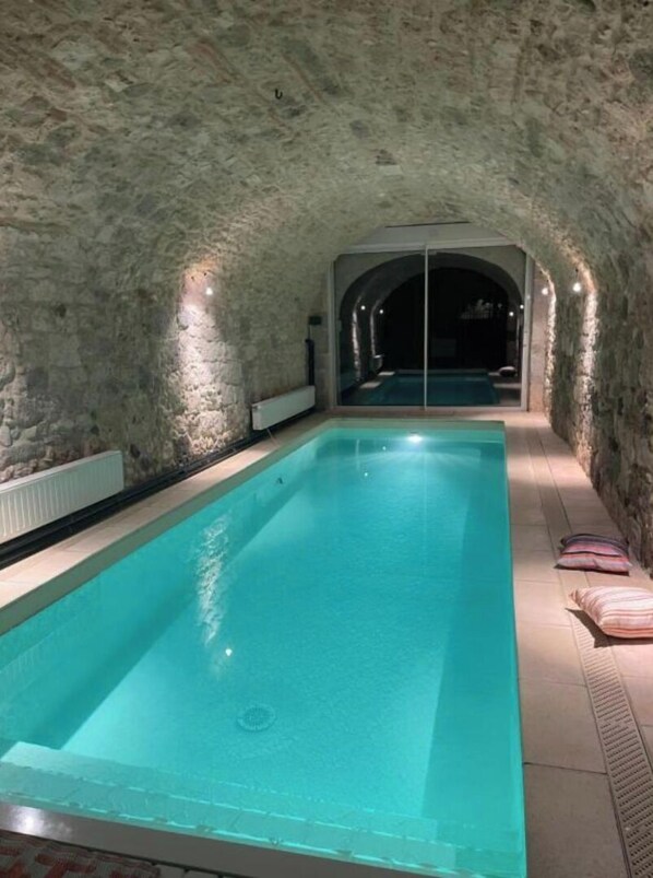 Indoor pool, a heated pool