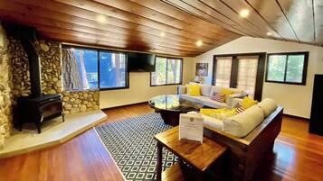 TV, fireplace, offices