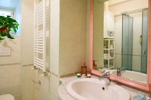 Regadera, secadora de cabello, bidet, toallas 