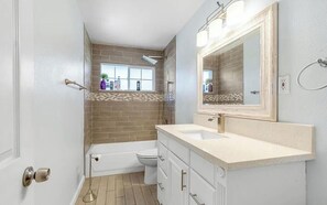 Hair dryer, towels, soap, toilet paper - 2-Bedroom Pool House in Loma Linda, CA (Loma Linda)
