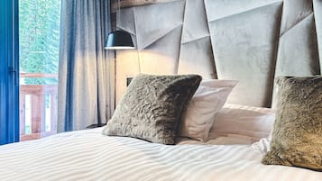 Signature-Apartment | Select-Comfort-Betten, Zimmersafe, individuell dekoriert