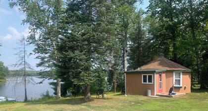 Bucktail Lodge Lakeview Cabin on Barker Lake in Winter, Wisconsin