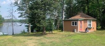 Bucktail Lodge Lakeview Cabin on Barker Lake in Winter, Wisconsin