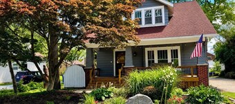 Updated Craftsman home, quiet setting, porch swing overlooking Old Town Park.