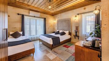 Premium bedding, minibar, desk, laptop workspace