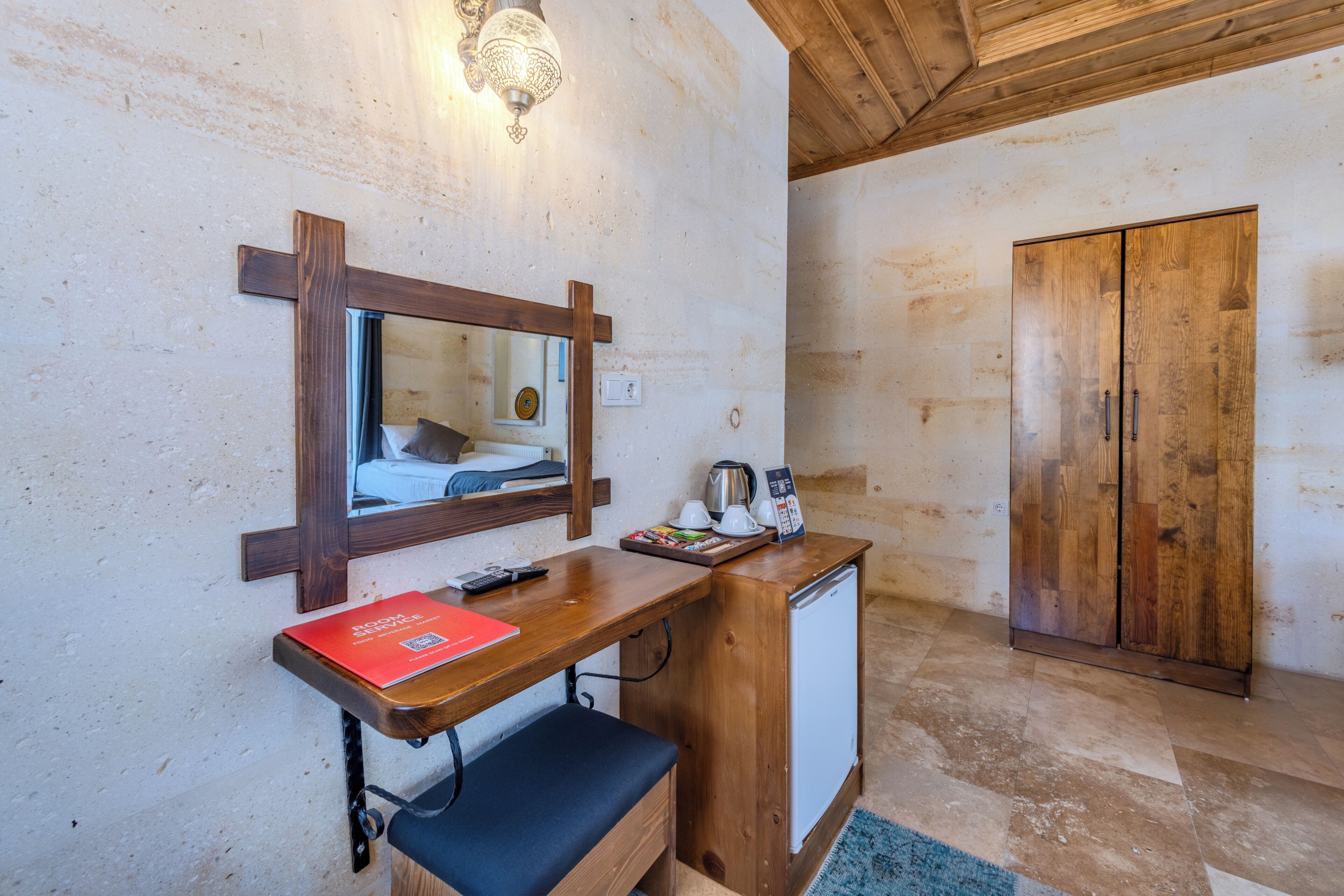 Premium bedding, minibar, desk, laptop workspace