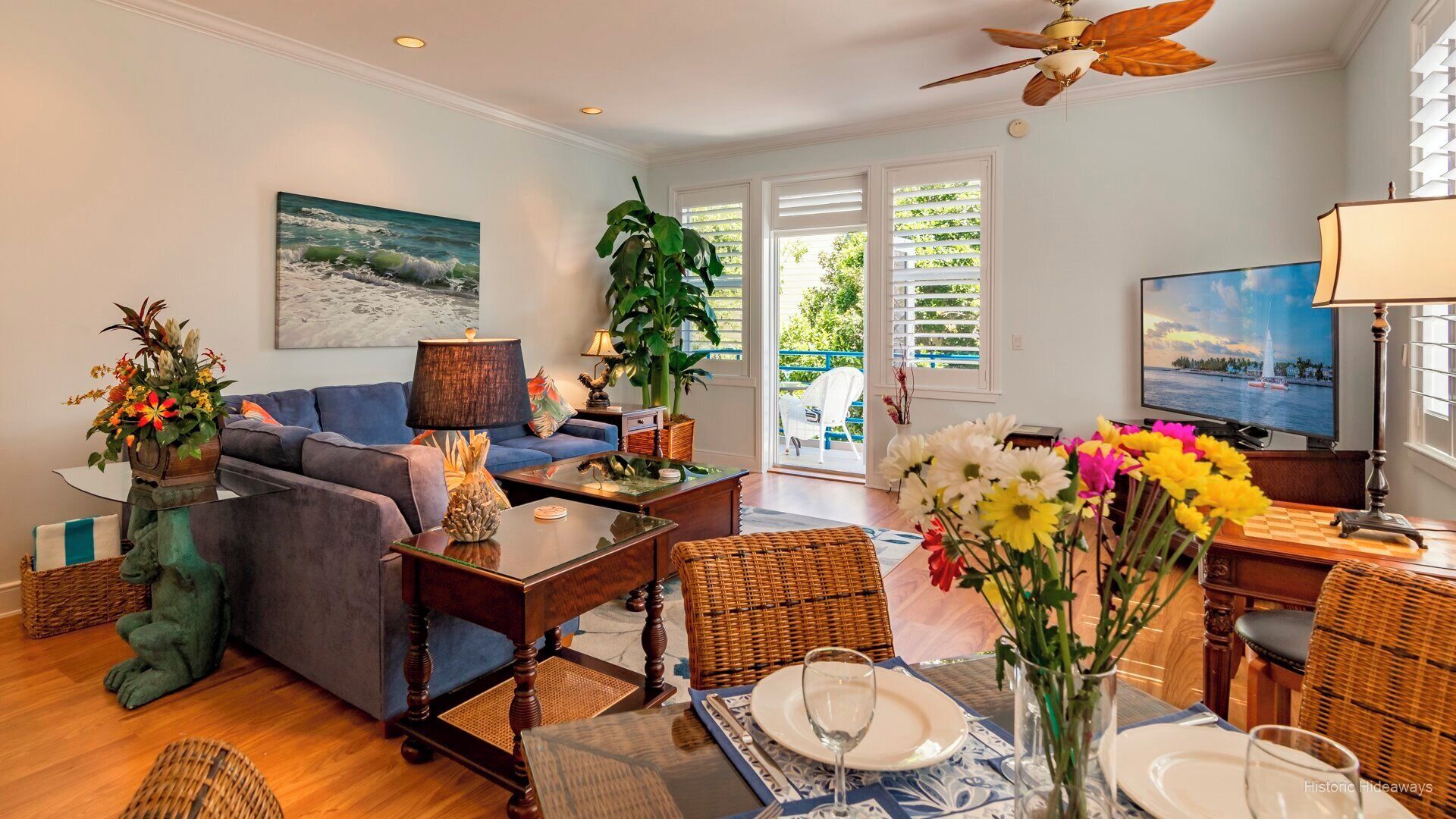 TV, DVD player, stereo