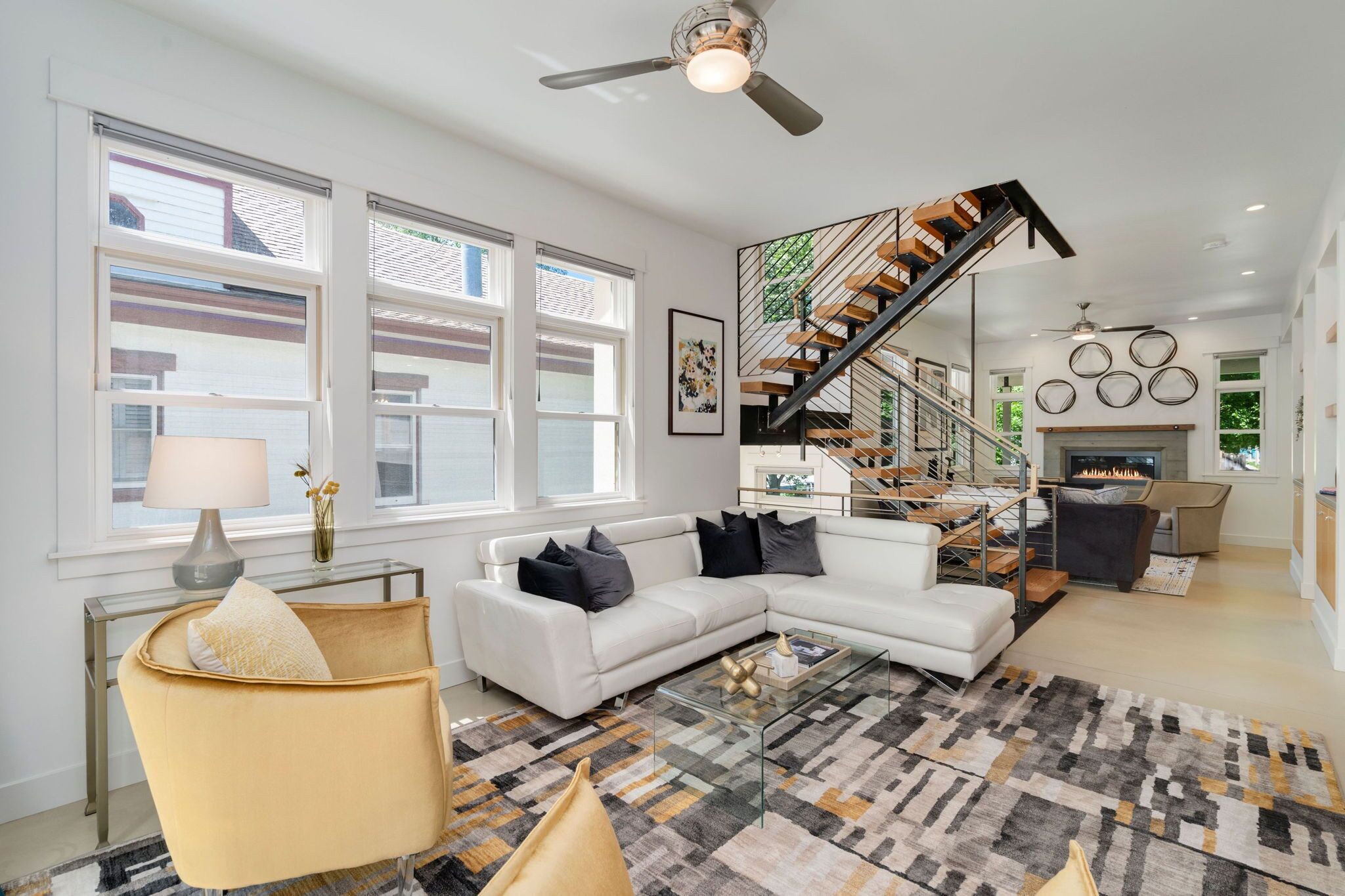 House, Multiple Beds, Patio, Garden View (616 Peterson St*) | Living area | Flat-screen TV, fireplace