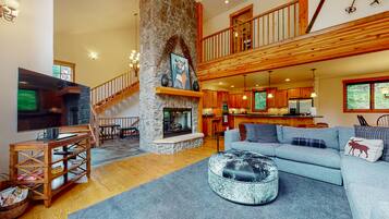 电视、壁炉、书