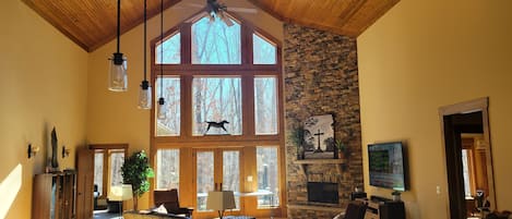 TV connectée, cheminée