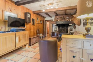 TV, fireplace, DVD player