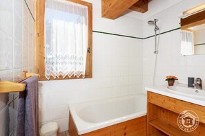 Bathtub, hair dryer